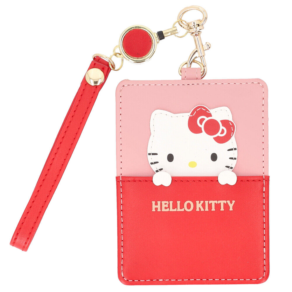 BACKYARD FAMILY「サンリオ リール付きパスケース 通販 パスケース リール付きキーケース パスポーチ」|定期入れ|レッド1