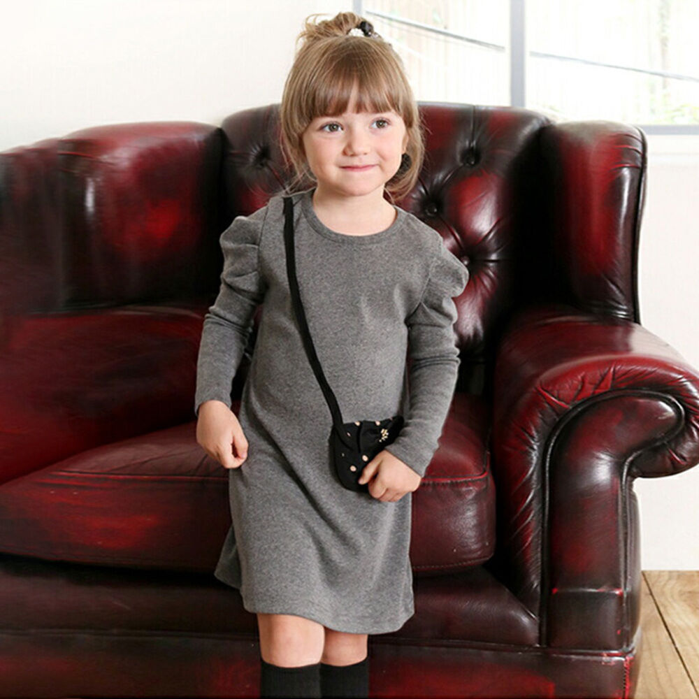 BACKYARD FAMILY「キッズ ワンピース 女の子 長袖 通販 キッズワンピース 10006024 長袖ワンピース 冬」|その他|グレー1