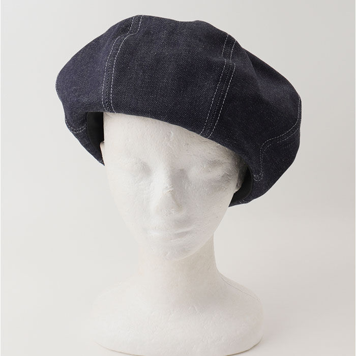 BACKYARD FAMILY「ベレー帽 メンズ 通販 日本製 帽子 ベレー 立体ベレー ボリュームパネルベレー帽 デニム」|その他|