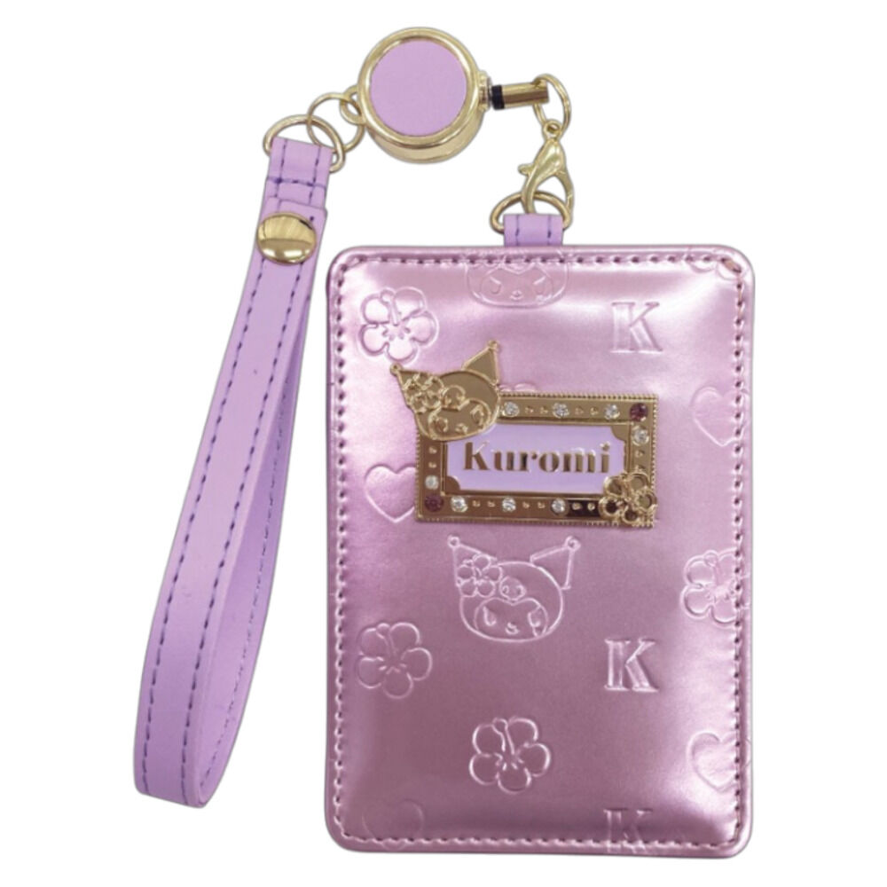 BACKYARD FAMILY「パスケース リール付き サンリオ 通販 定期入れ リール付きパスケース リールパスケース」|定期入れ|パープル1