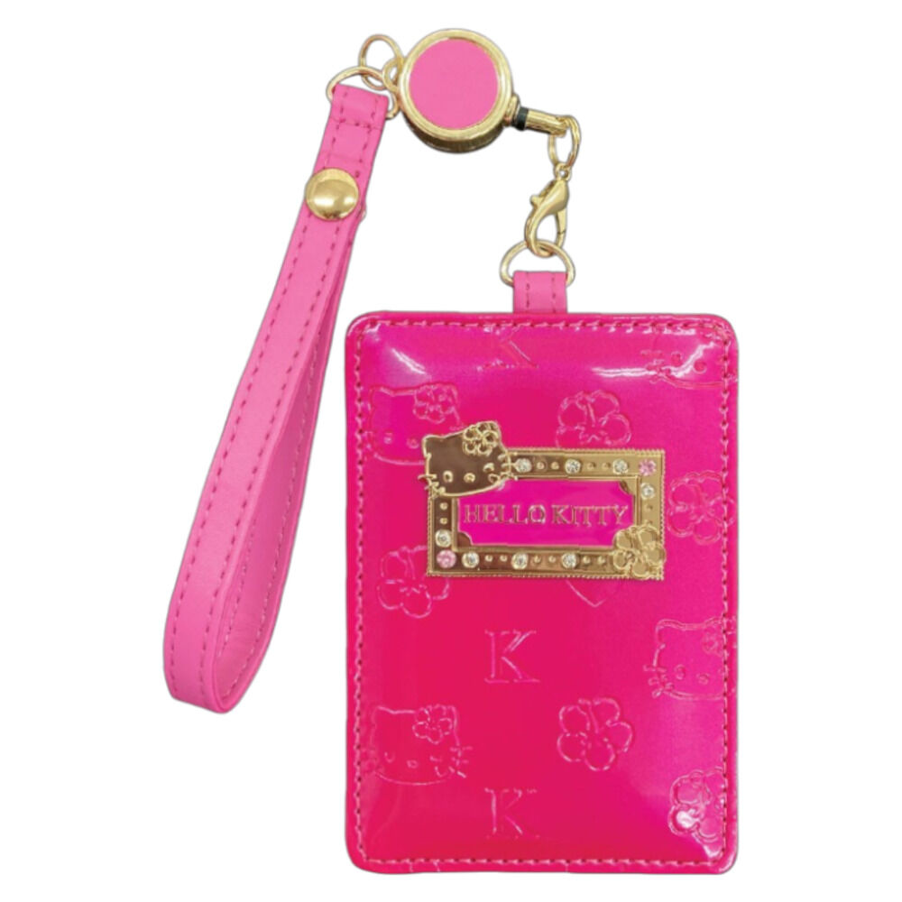 BACKYARD FAMILY「パスケース リール付き サンリオ 通販 定期入れ リール付きパスケース リールパスケース」|定期入れ|ピンク3
