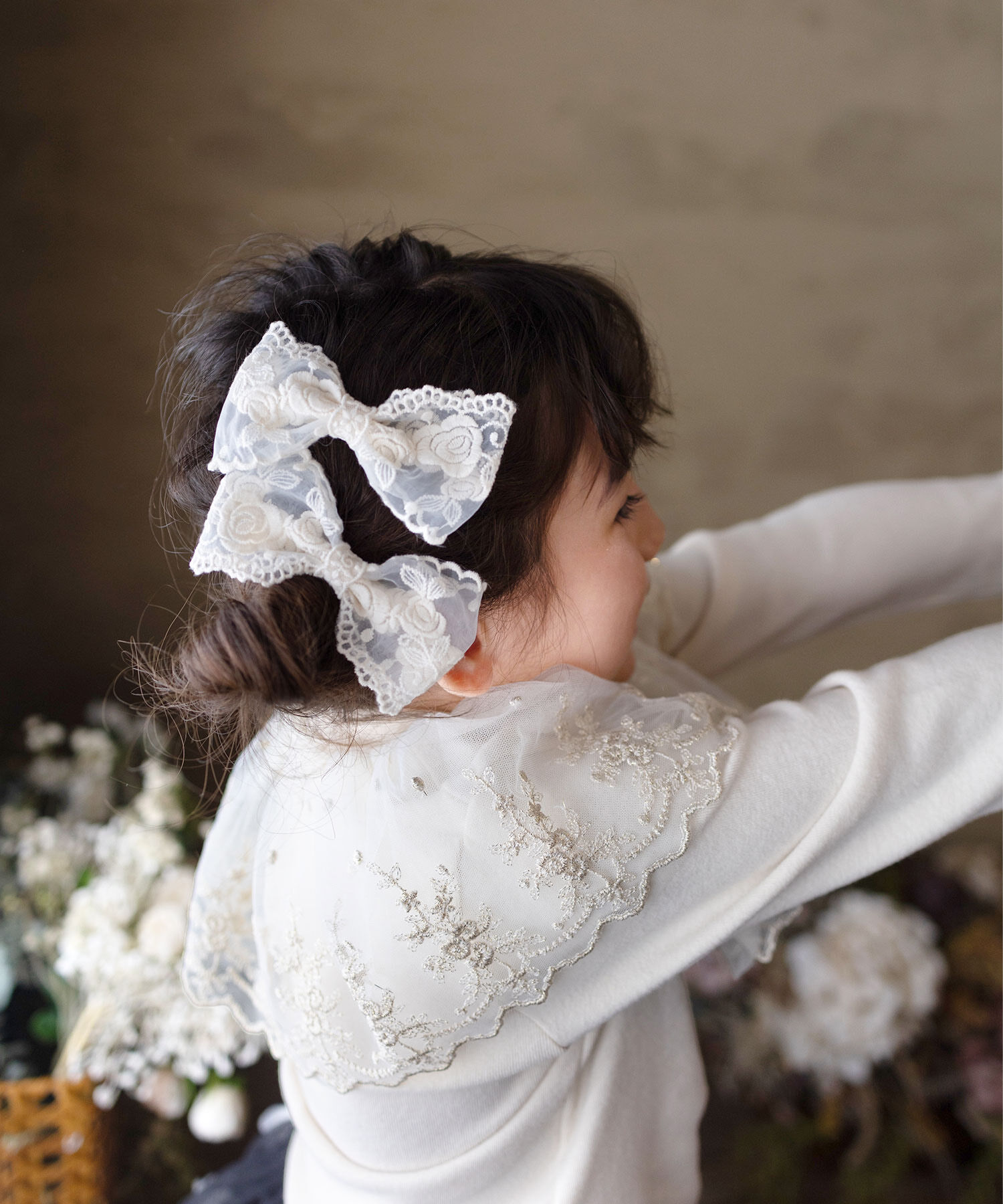 BACKYARD FAMILY「Rora ヘアクリップ キッズ 2個セット 通販 ナイリー リボン 大きめ レース ヘアークリップ」|その他|