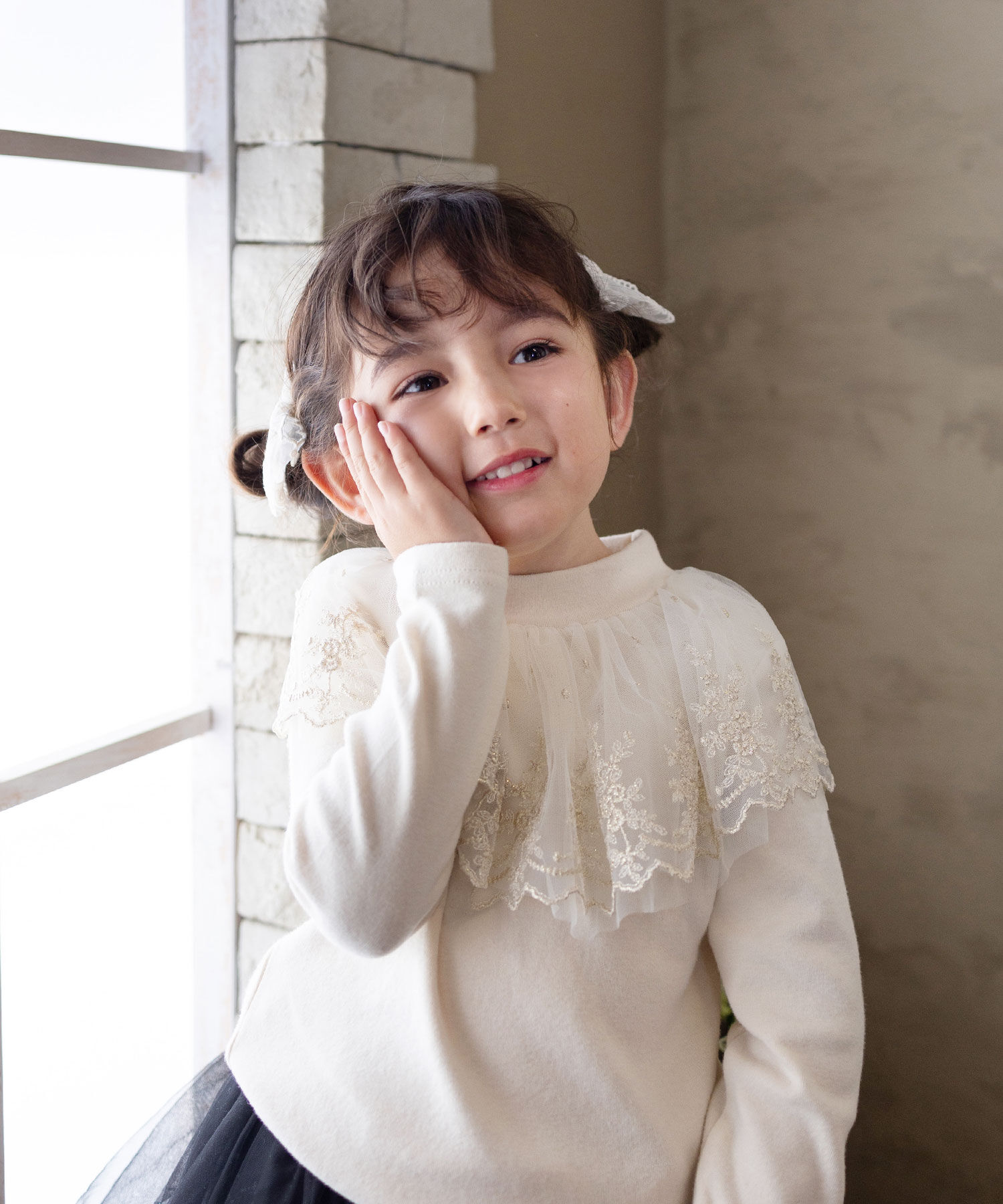 BACKYARD FAMILY「Rora ヘアクリップ キッズ 2個セット 通販 ナイリー リボン 大きめ レース ヘアークリップ」|その他|