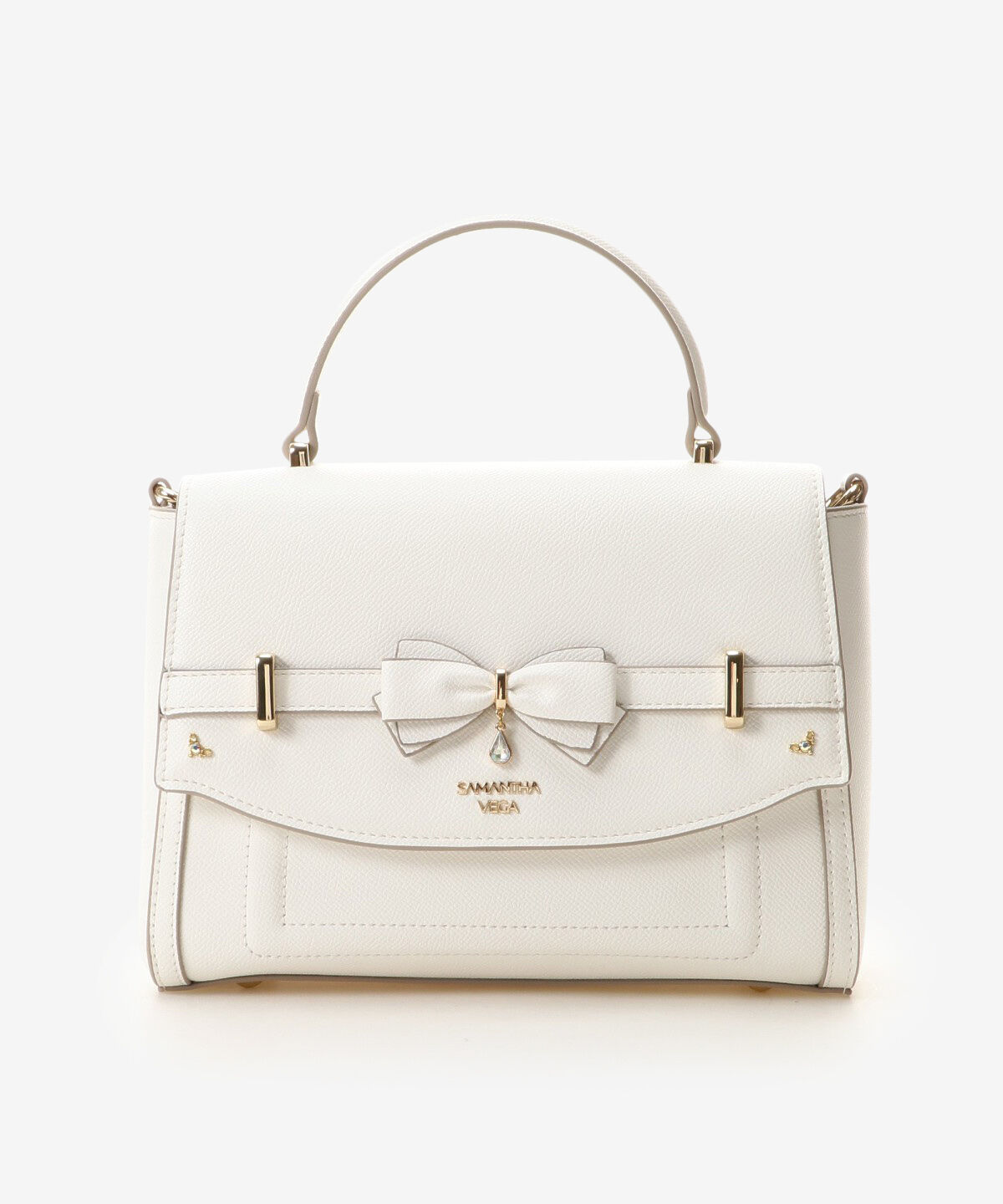 Samantha Vega「アクセントリボンショルダーバッグ」|ショルダー・メッセンジャー|ホワイト