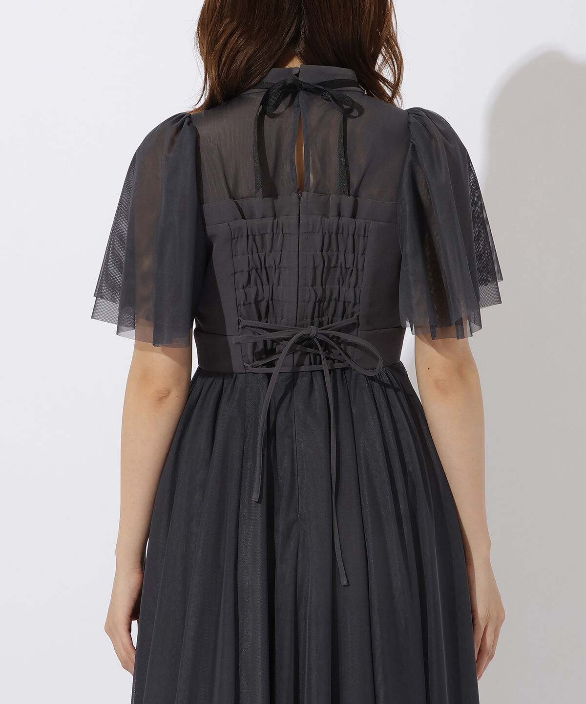 アンドクチュール「チュールオーバーレースドレス」|ドレス|