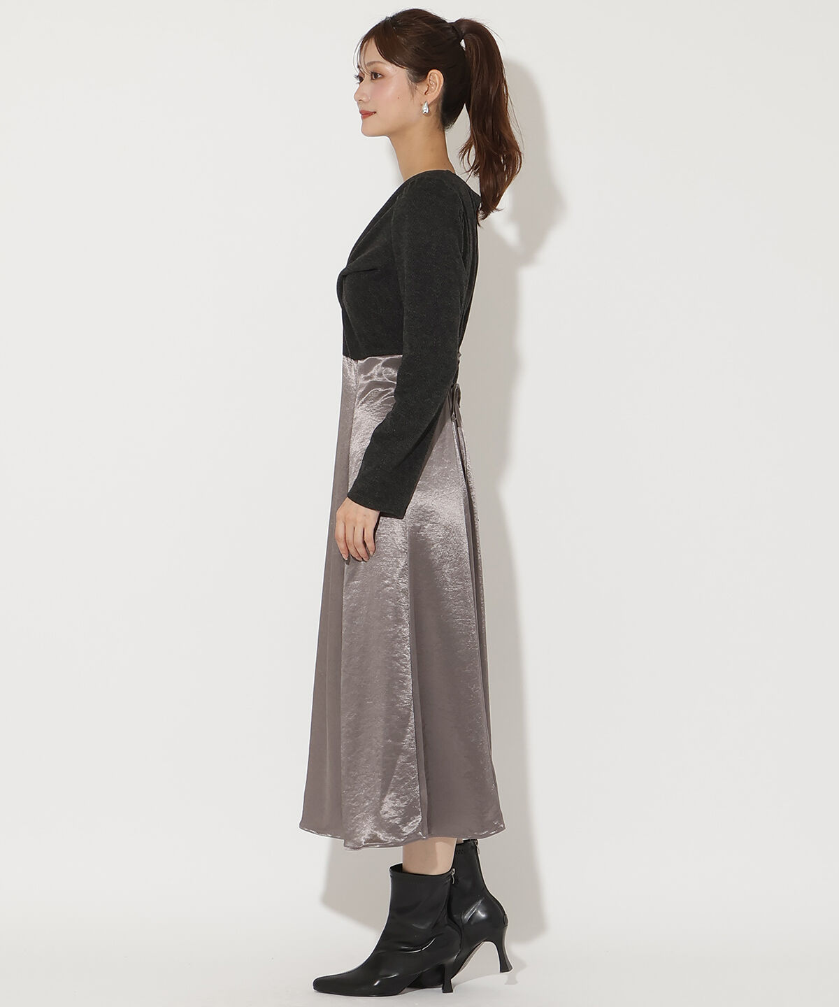 アンドクチュール「サテンドッキングワンピース」|ワンピース|