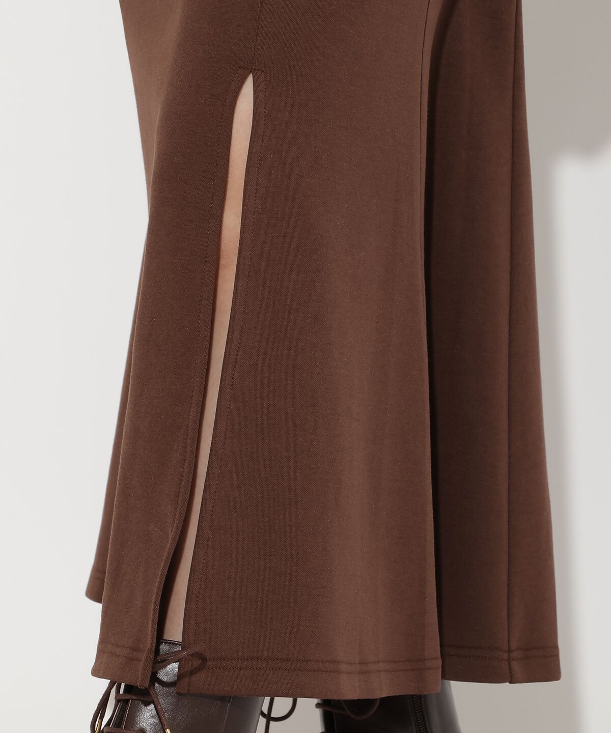 アンドクチュール「配色ポロ襟長袖ワンピース」|ワンピース|