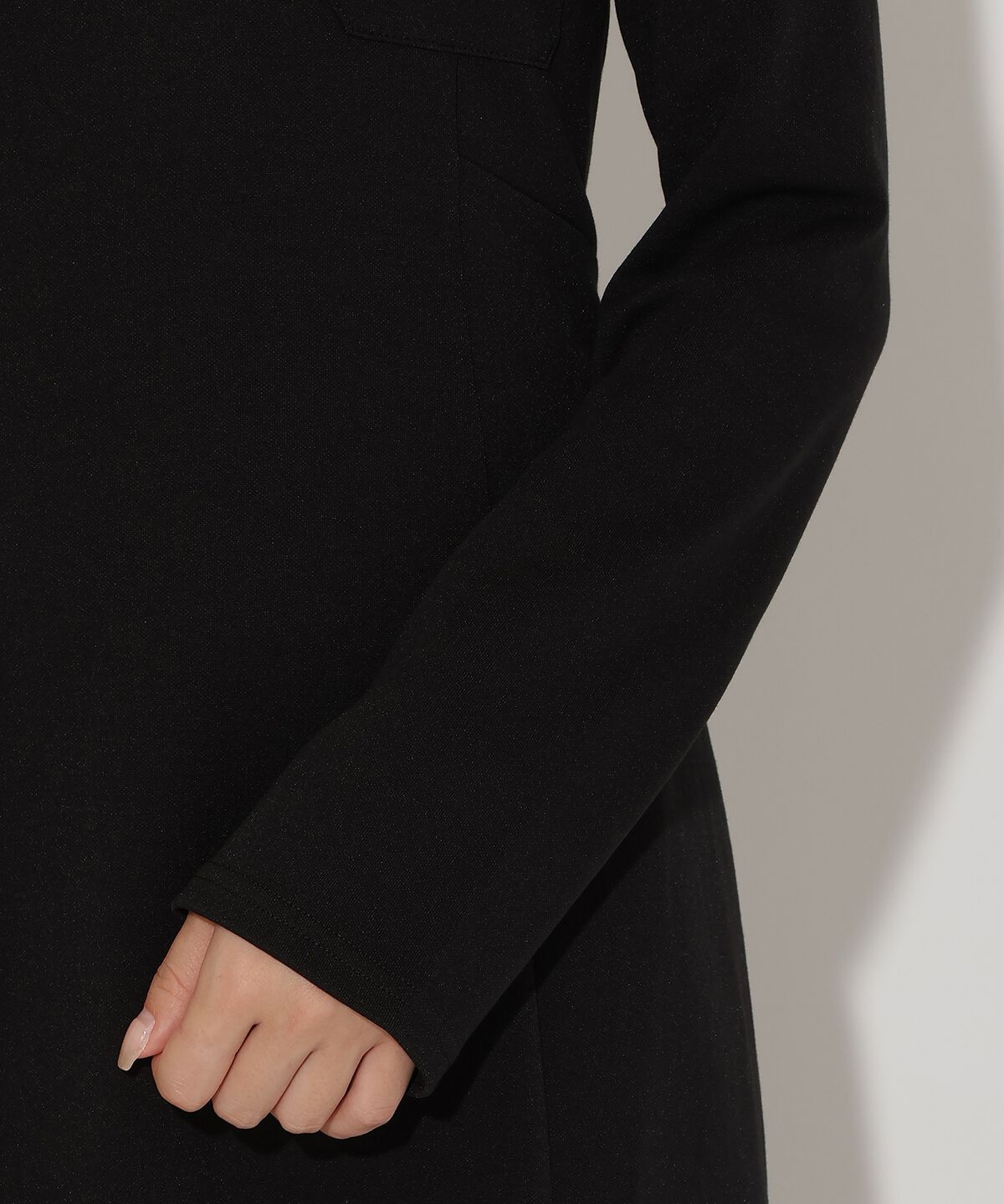 アンドクチュール「配色ポロ襟長袖ワンピース」|ワンピース|