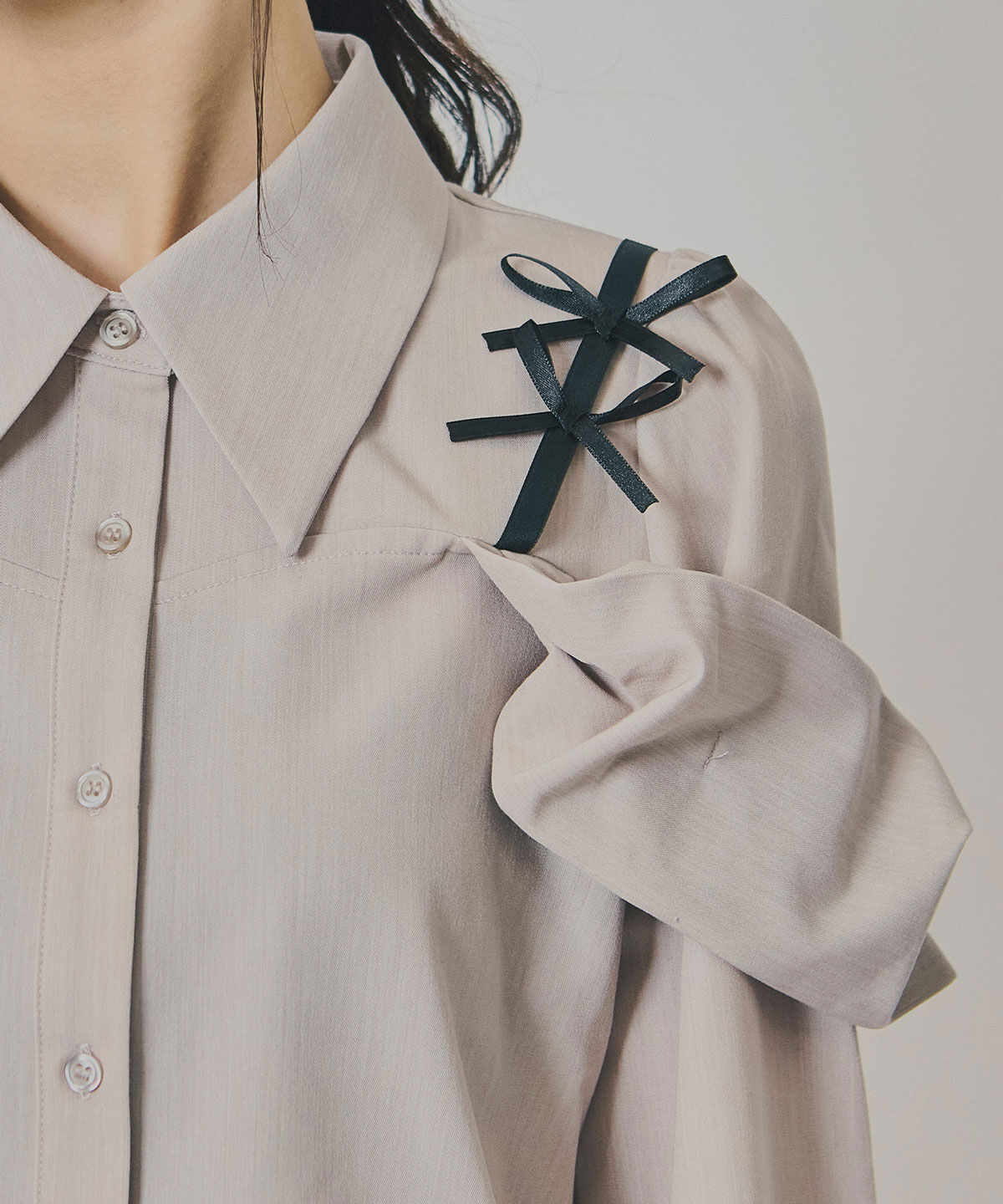 REDYAZEL「リボンフリルショルダーブラウス」|シャツ・ブラウス|