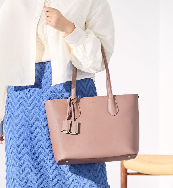 Jewelna Rose「Jewelna Rose  リタ・トートバッグ A4ジャストサイズ 16145」|トートバッグ|ダスティーピンク