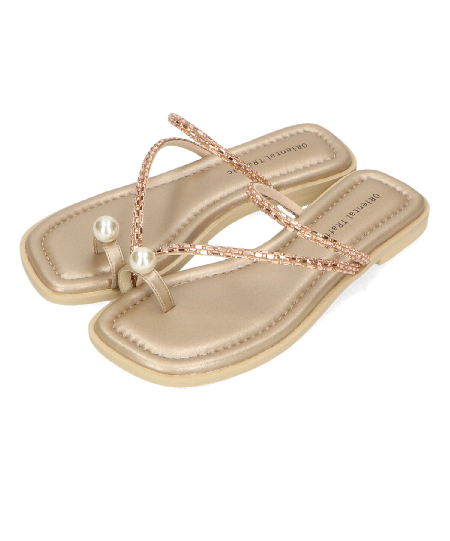 ORiental TRaffic「【トレンド】パールトングフラットサンダル/41246 サンダル」|サンダル|