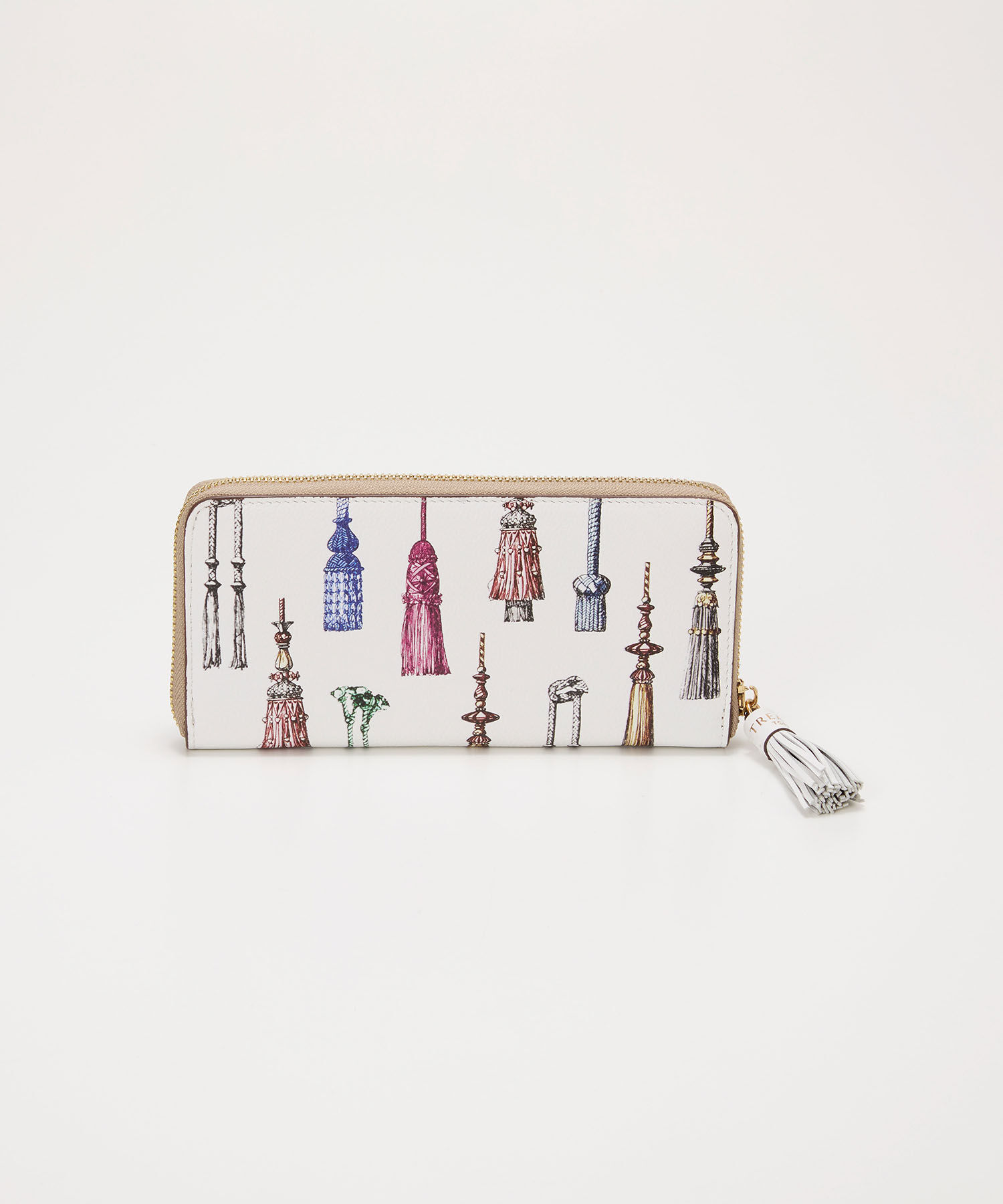 TOPKAPI TREASURE「【TREASURE TOPKAPI】シュリンクレザー タッセル プリント ラウンド 長財布」|財布|