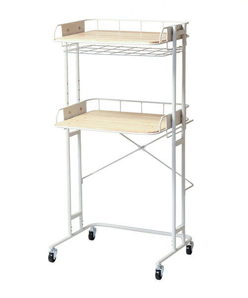  「ゴミ箱も収納できる　キッチンラック」|食器・キッチングッズ|ﾎﾜｲﾄ