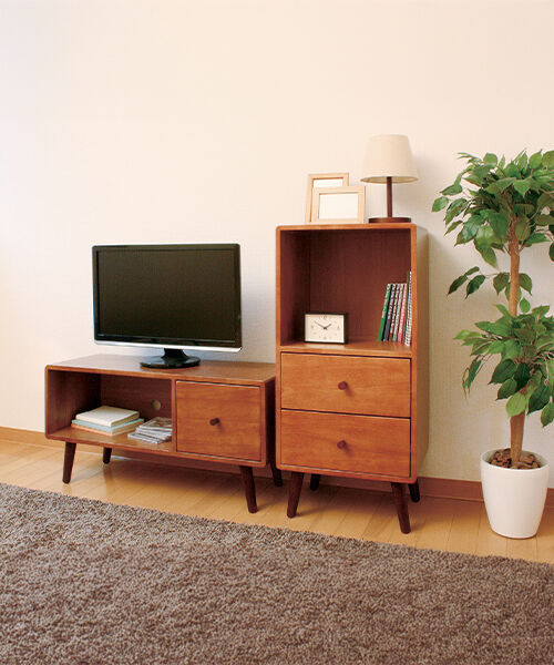  「北欧風家具　ココアチェスト」|トイレタリー・ランドリーグッズ|