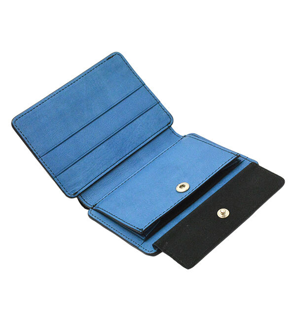 Kinuya Indigo「W410 本革　藍染め　絞り　Wallet」|財布|