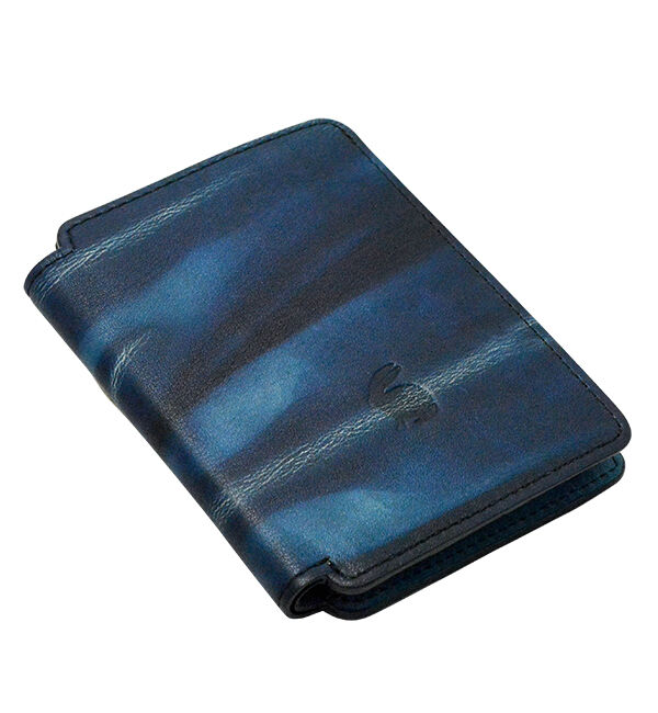 Kinuya Indigo「W410 本革　藍染め　絞り　Wallet」|財布|