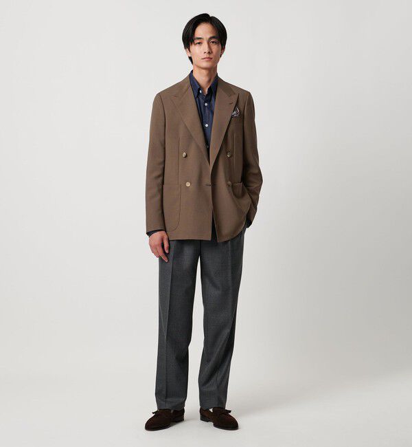 UNITED ARROWS「ウール モヘヤ 4ボタン ダブルブレストブレザー S‐MODEL」|テーラードジャケット|