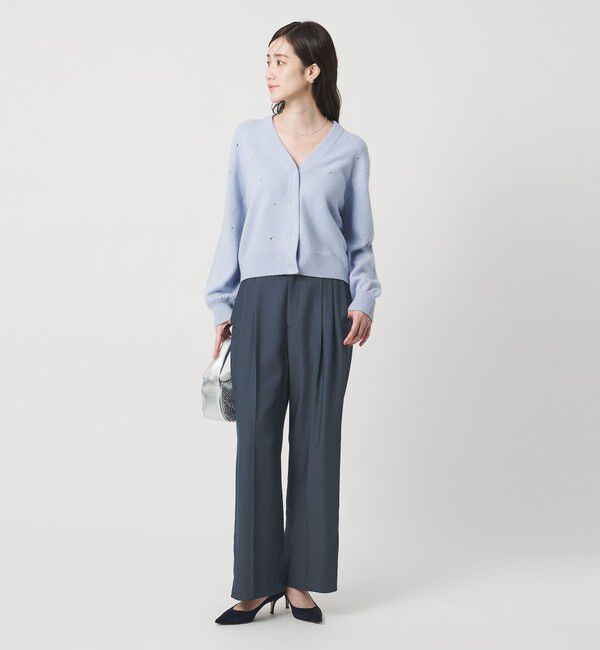 UNITED ARROWS「2タック デニムライク ワイド パンツ ‐ウォッシャブル‐」|チノ|