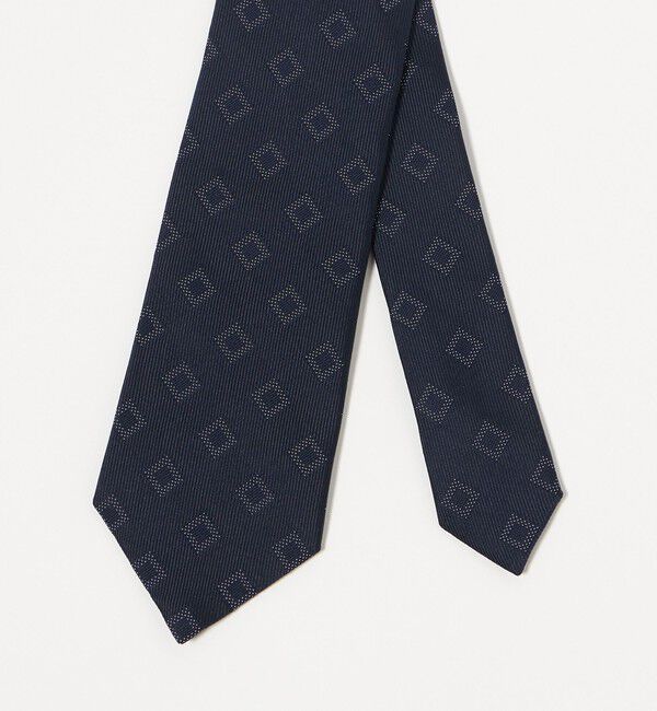 UNITED ARROWS「ネイビー スクエア ジャガード ネクタイ」|ネクタイ・蝶ネクタイ|