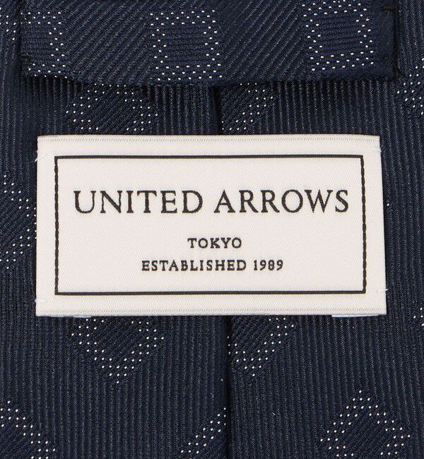 UNITED ARROWS「ネイビー スクエア ジャガード ネクタイ」|ネクタイ・蝶ネクタイ|