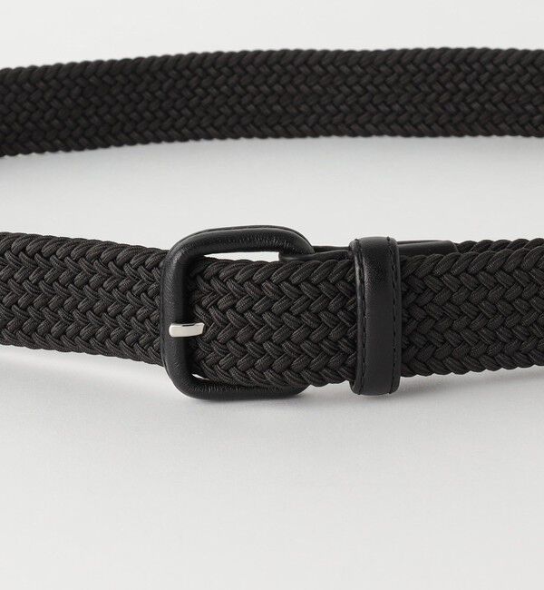 UNITED ARROWS green label relaxing「レザー バックル ゴムメッシュ ベルト」|ベルト|