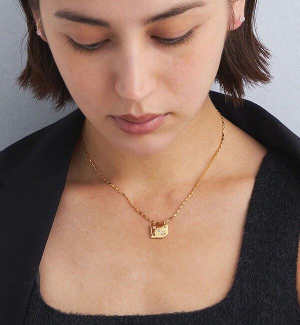 UNITED ARROWS green label relaxing「＜anisotea＞ Sign Stone ネックレス」|ネックレス|GOLD