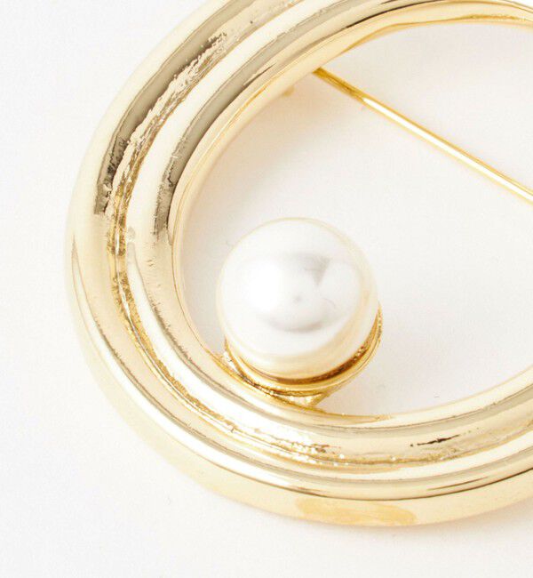 UNITED ARROWS green label relaxing「リング&フェイクパール ブローチ」|ブローチ・コサージュ|