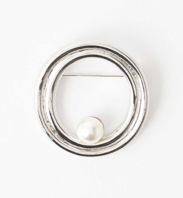 UNITED ARROWS green label relaxing「リング&フェイクパール ブローチ」|ブローチ・コサージュ|SILVER