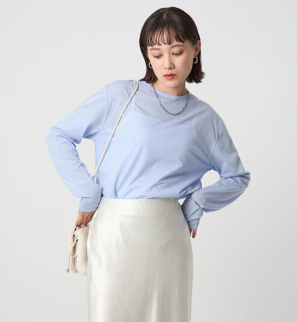 UNITED ARROWS green label relaxing「シアー ロングスリーブ Tシャツ」|Tシャツ・カットソー|LT.BLUE