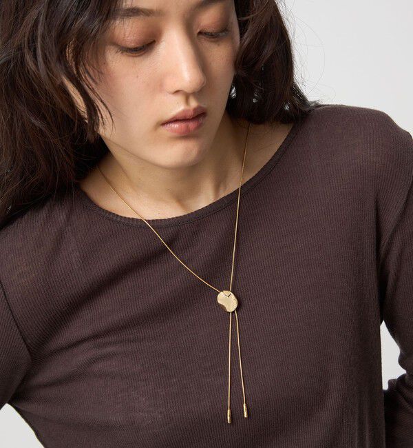 UNITED ARROWS green label relaxing「サークルプレート Yスライド ネックレス」|ネックレス|