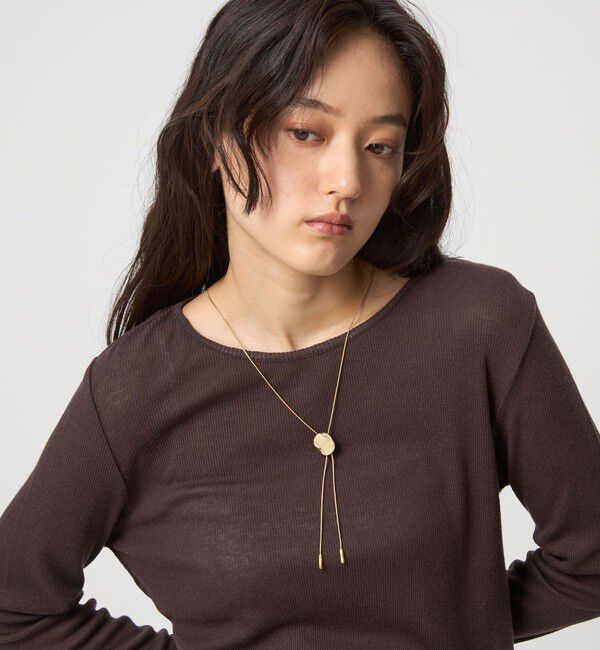 UNITED ARROWS green label relaxing「サークルプレート Yスライド ネックレス」|ネックレス|