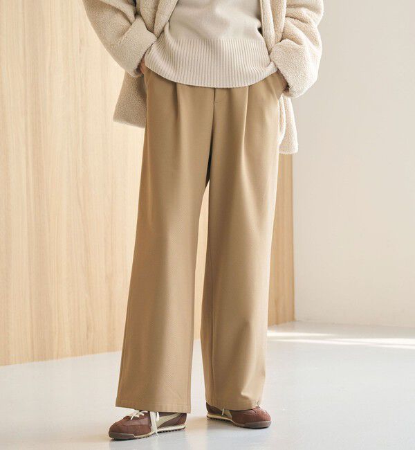 UNITED ARROWS green label relaxing「［size SHORT/TALLあり］オルマイ ウラキモウ ワイド パンツ」|その他|BEIGE