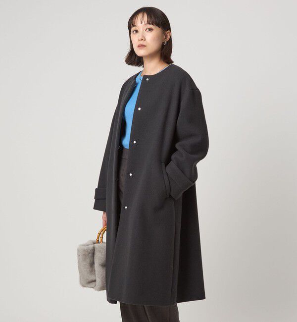 UNITED ARROWS green label relaxing「［size SHORTあり］SENTDALE WOOL セントデールウール ノーカラー コート」|ノーカラーコート|