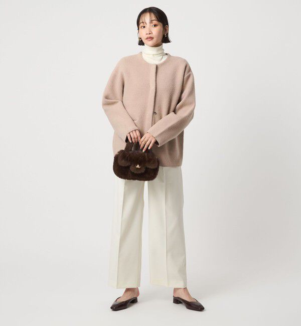 UNITED ARROWS green label relaxing「［size SHORTあり］FOXブレンド セッケツ ノーカラー カーディガン」|カーディガン|