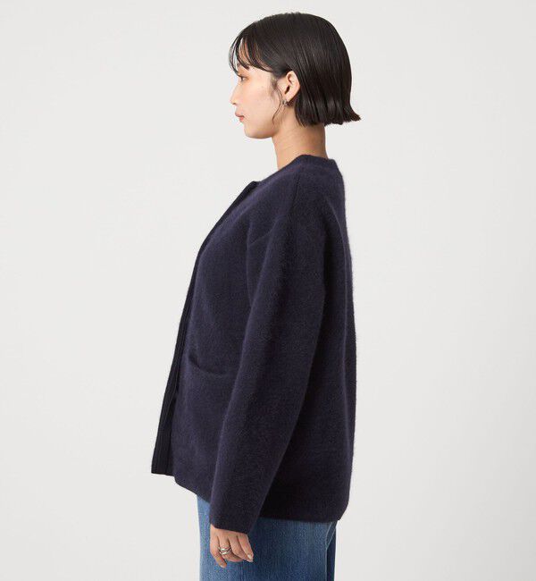 UNITED ARROWS green label relaxing「［size SHORTあり］FOXブレンド セッケツ ノーカラー カーディガン」|カーディガン|