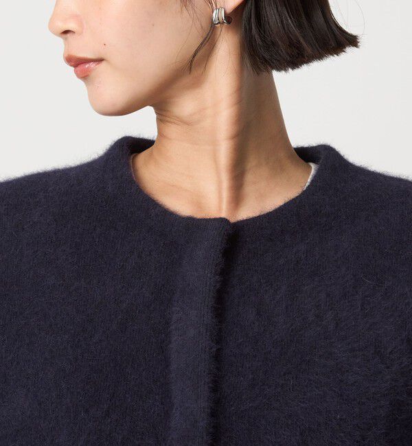 UNITED ARROWS green label relaxing「［size SHORTあり］FOXブレンド セッケツ ノーカラー カーディガン」|カーディガン|