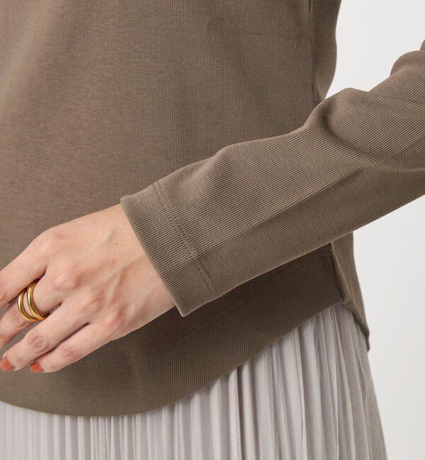 UNITED ARROWS green label relaxing「デコルテ フライス ロングスリーブ プルオーバー」|Tシャツ・カットソー|