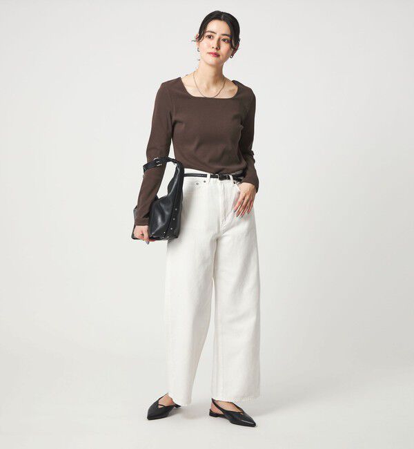 UNITED ARROWS green label relaxing「デコルテ フライス ロングスリーブ プルオーバー」|Tシャツ・カットソー|