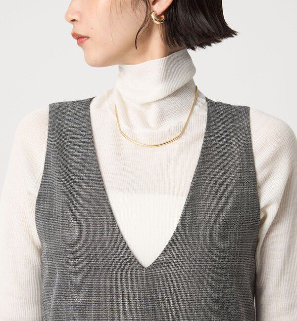 UNITED ARROWS green label relaxing「［size SHORTあり］TWEEDY  ツイーディー Vネック フレア ジャンパースカート」|ジャンパースカート|