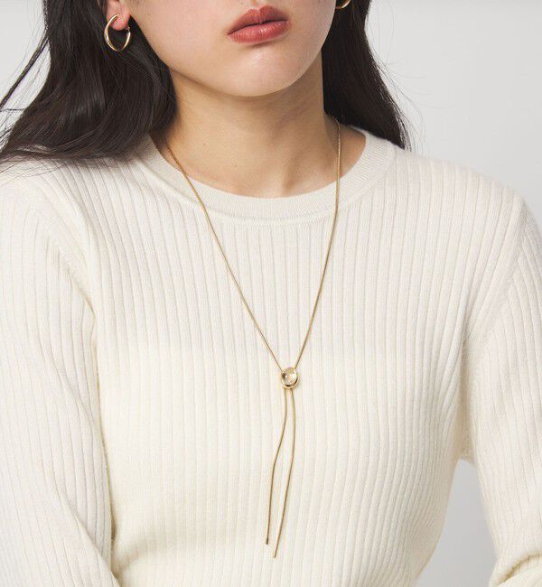 UNITED ARROWS green label relaxing「オーバルカラー スライド Yネックレス」|ネックレス|GOLD