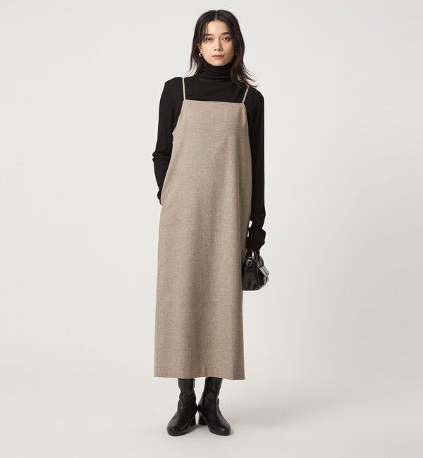 UNITED ARROWS green label relaxing「［size SHORTあり］ライト サキソニー キャミソール ワンピース ウォッシャブル」|ワンピース|BEIGE