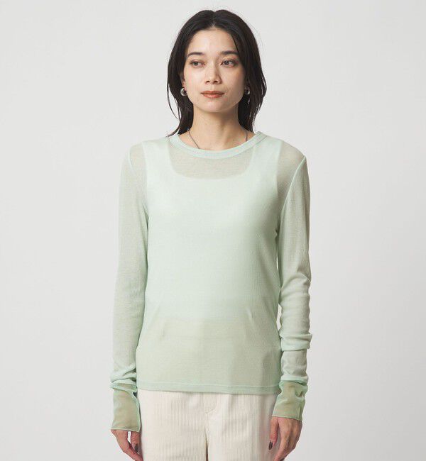 UNITED ARROWS green label relaxing「チュール ドッキング シアー プルオーバー」|Tシャツ・カットソー|