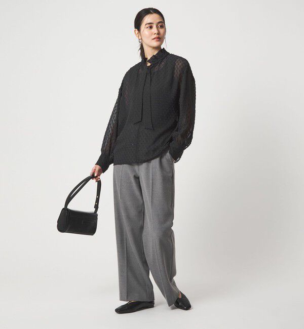 UNITED ARROWS green label relaxing「プチ リボンモチーフ ジャガード ブラウス」|シャツ・ブラウス|