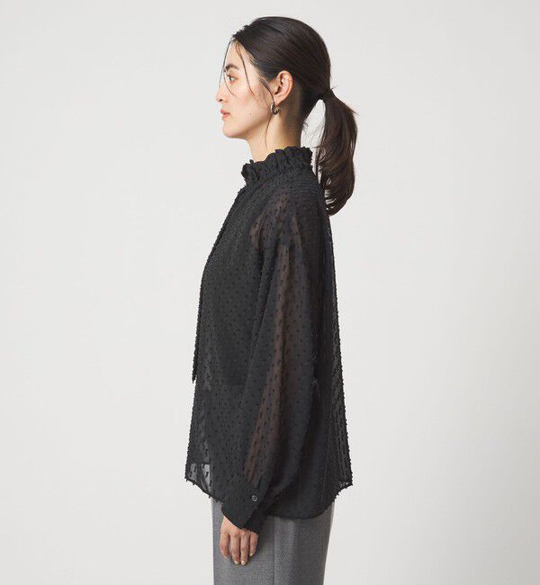 UNITED ARROWS green label relaxing「プチ リボンモチーフ ジャガード ブラウス」|シャツ・ブラウス|