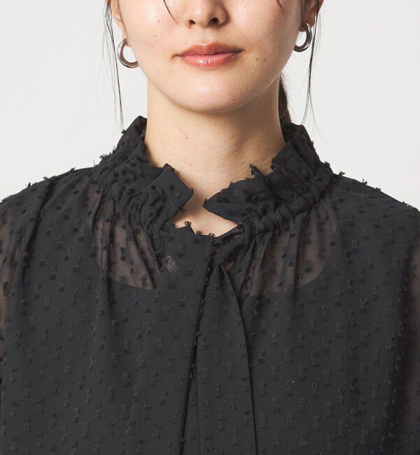 UNITED ARROWS green label relaxing「プチ リボンモチーフ ジャガード ブラウス」|シャツ・ブラウス|