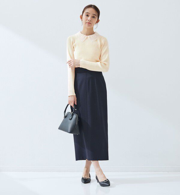 UNITED ARROWS green label relaxing「リブ エリレース 2WAY ニット プルオーバー ウォッシャブル」|ニット・セーター|