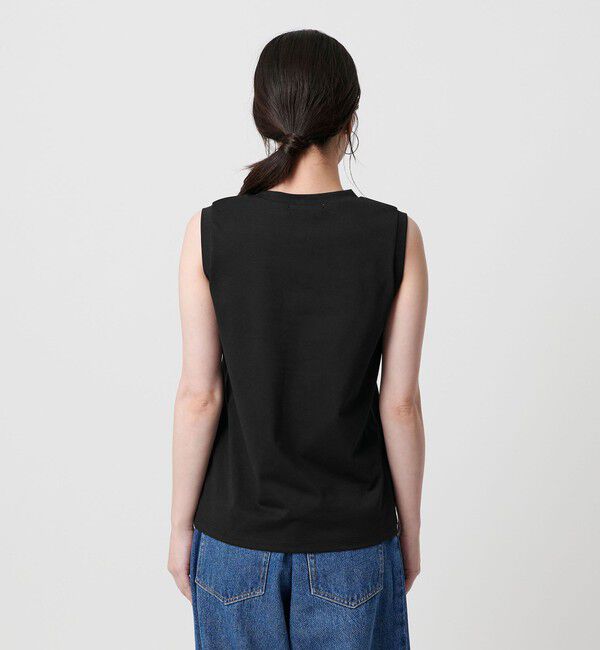 BEAUTY&YOUTH UNITED ARROWS「【WEB限定】グリッタートロンプルイユ ノースリーブTシャツ」|Tシャツ・カットソー|