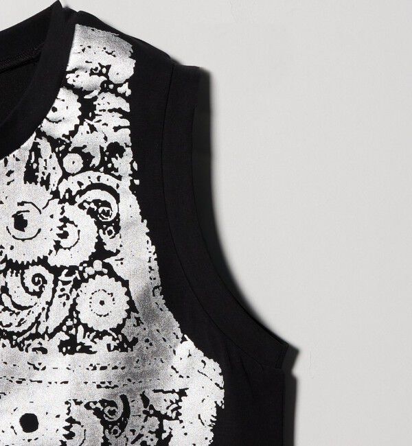 BEAUTY&YOUTH UNITED ARROWS「【WEB限定】グリッタートロンプルイユ ノースリーブTシャツ」|Tシャツ・カットソー|