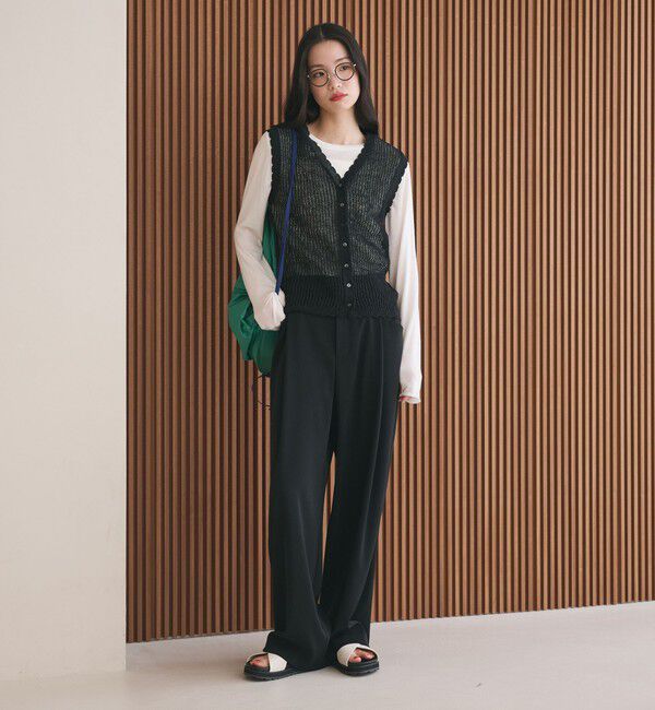 BEAUTY&YOUTH UNITED ARROWS「ポリエステルブレンド ツイルバックゴムパンツ」|スラックス|