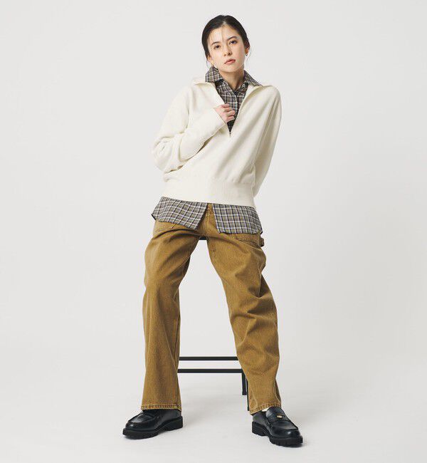 BEAUTY&YOUTH UNITED ARROWS「コットンカシミヤ ハーフジッププルオーバー ウォッシャブル」|ニット・セーター|